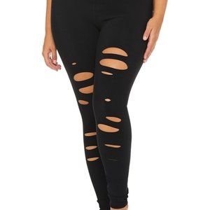 Alo high waist ripped warrior leggings size M